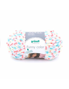 Pelote Funny color 100g  turquois-coraille color