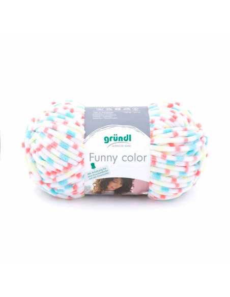Pelote Funny color 100g turquois-coraille color