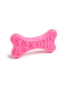 Os caoutchouc resistant reliefs pattes, 10,5x5,5 cm, rose
