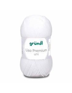 Pelote Lisa Uni 50g blanc