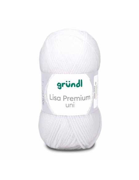 Pelote Lisa Uni 50g blanc