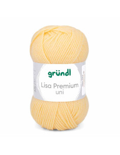 Pelote Lisa Uni 50g jaune pale