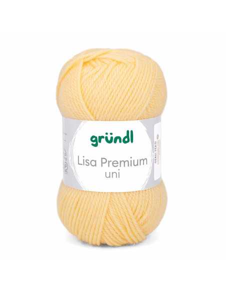 Pelote Lisa Uni 50g jaune pale