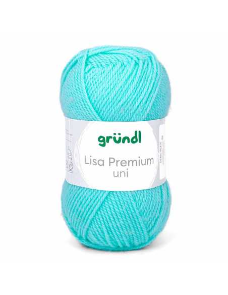 Pelote Lisa Uni 50g bleu/vert