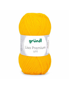 Pelote Lisa Uni 50g jaune
