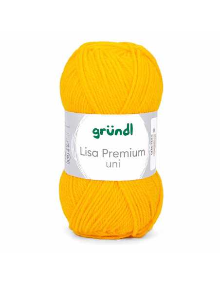 Pelote Lisa Uni 50g jaune
