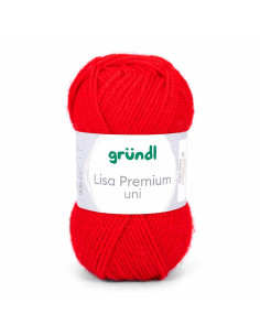 Pelote Lisa Uni 50g rouge