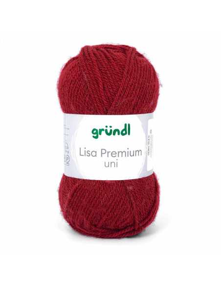 Pelote Lisa Uni 50g bordeaux