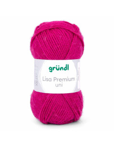 Pelote Lisa Uni 50g fuschia fonce