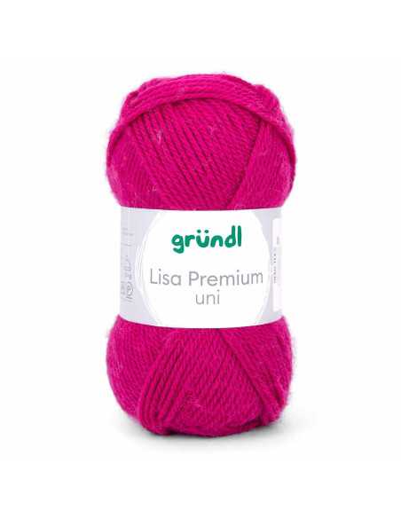 Pelote Lisa Uni 50g fuschia fonce