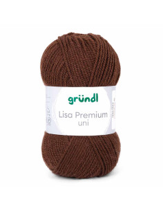 Pelote Lisa Uni 50g marron