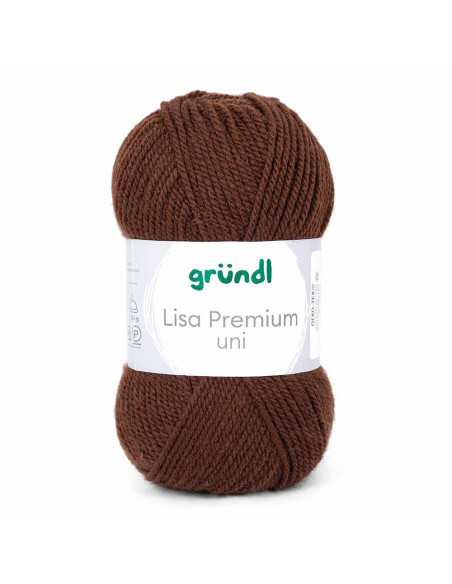 Pelote Lisa Uni 50g marron