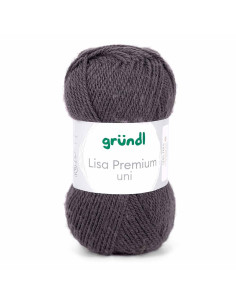 Pelote Lisa Uni 50g gris fonce