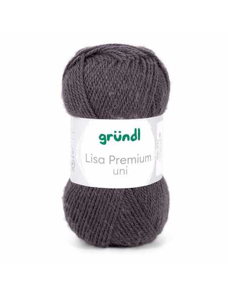 Pelote Lisa Uni 50g gris fonce