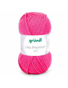 Pelote Lisa Uni 50g rose fluo