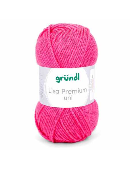 Pelote Lisa Uni 50g rose fluo