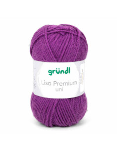 Pelote Lisa Uni 50g prune fonce