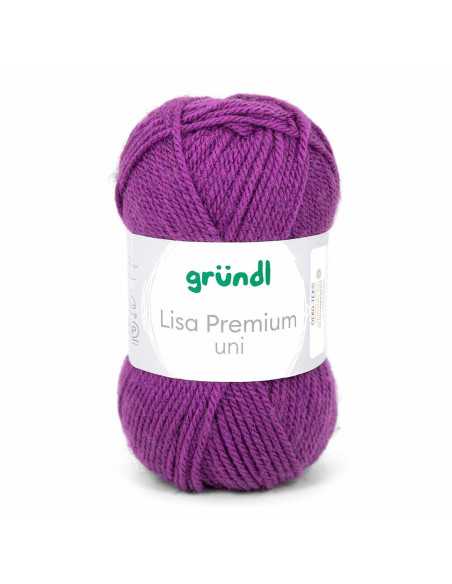 Pelote Lisa Uni 50g prune fonce