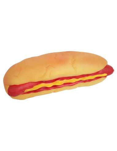 Hot-dog très grande taille, vinyle, 25 x 8,5 x 7 cm, brun