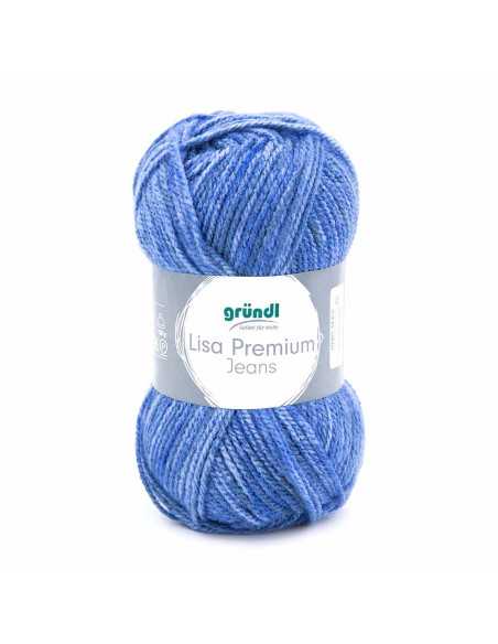 Pelote Lisa Premium Jeans 50g bleu jeans chiné