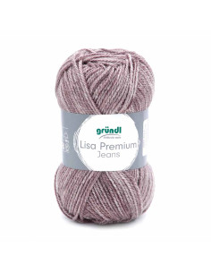 Pelote Lisa Premium Jeans 50g brun gris chiné