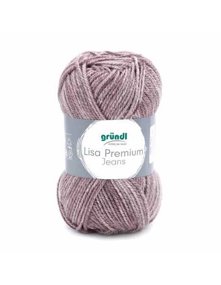 Pelote Lisa Premium Jeans 50g brun gris chiné