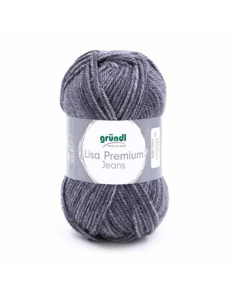 Pelote Lisa Premium Jeans 50g gris ardoise chiné