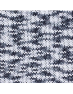 Pelote Cotton Quick print 50g gris/noir/blanc