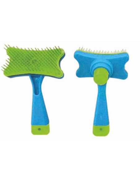 Brosse carde plastique autonettoyante