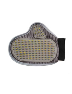 Gant de massage picots metal embouts arrondis 23x18cm gris