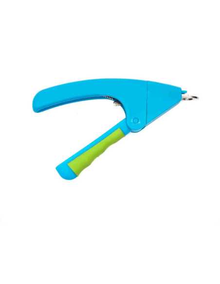 Coupe-griffes guillotine 14 cm, bleu vert