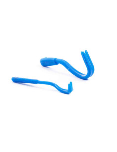 Crochets a tiques x 2, 5 et 4cm, bleu