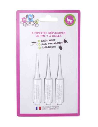 Pipette antiparasitaire répulsif chat, 3 x 1 ml