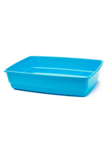 Bac à litière 55x36,5x12 cm, 22 litres, bleu