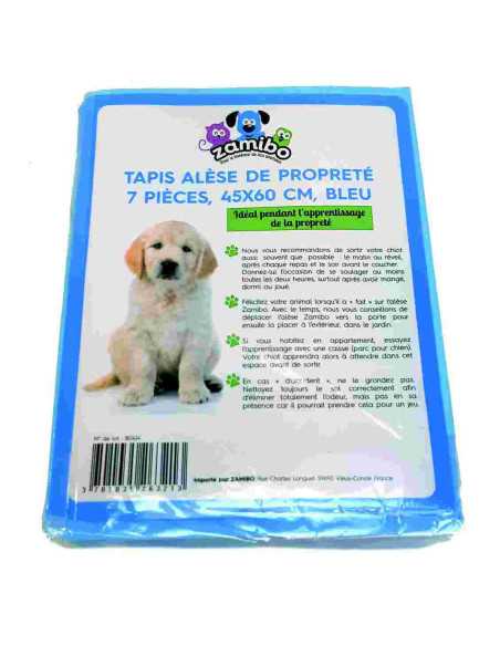 Tapis alèse de propreté, 7 pcs, 45x60 cm, bleu