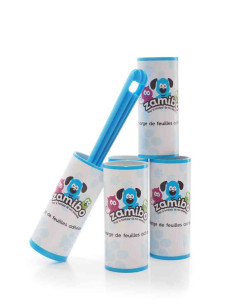 Brosse adhésive, 5 rouleaux de feuilles adhésives x 1 m