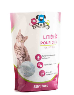 Litière sili`chat, gel de silice, 3,8 litres
