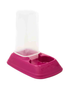 Distributeur eau ou croquettes antidérapant, 20x19x13 cm, 0,7 litre, ROSE