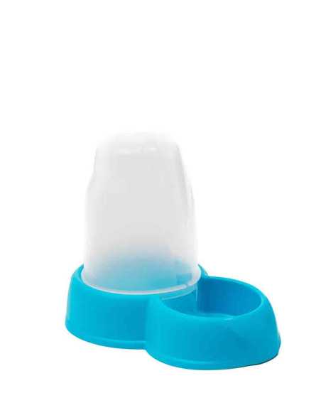 Distributeur eau ou croquettes antidéparant 1,6 litre, 27x21x17,5 cm, bleu