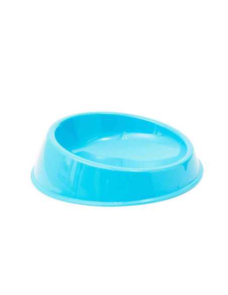gamelle faible profondeur et bord incline, 19 cm, bleu