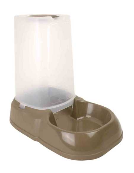 Distributeur eau ou croquettes, 1,5l - 1500gr, taupe
