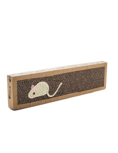 griffoir carton kraft et herbe a chat,souris sisal,47x12x4cm