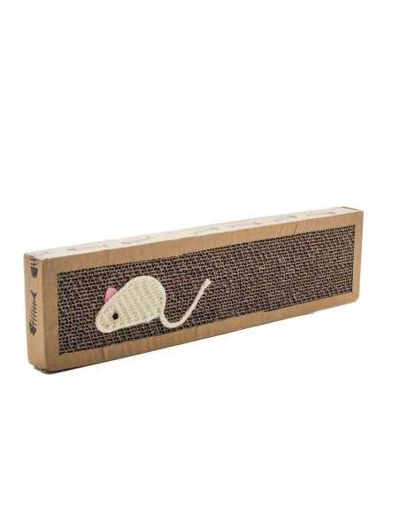 griffoir carton kraft et herbe a chat,souris sisal,47x12x4cm