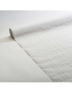 Nappe en papier damassé 1,18x50m Blanc
