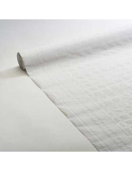 Nappe en papier damassé 1,18x50m Blanc