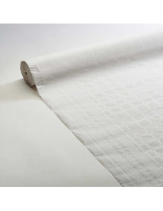 Nappe en papier damassé 1,18x100m Blanc