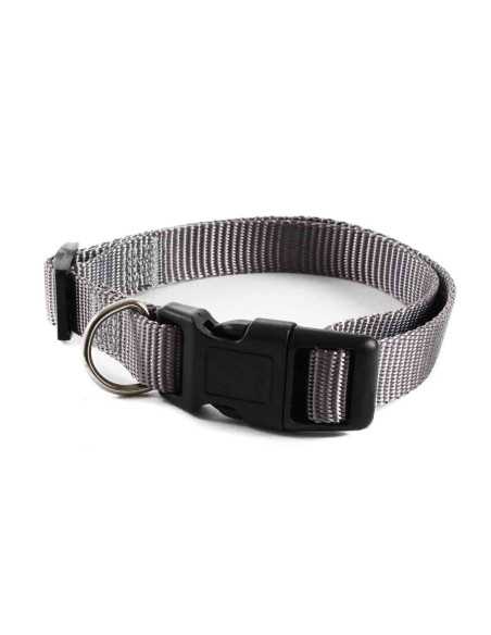 collier reglable polyester, 1,5x25-40 cm, taupe