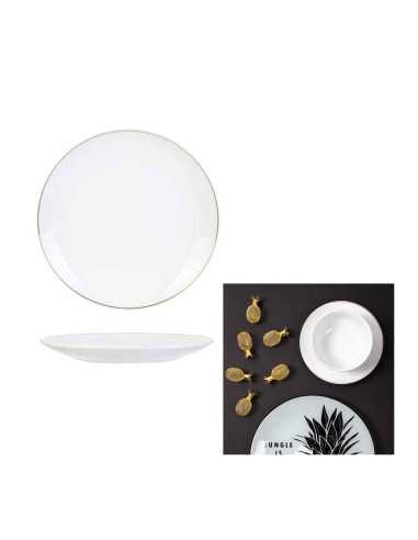 Assiette Lisere Dore 20Cm M12