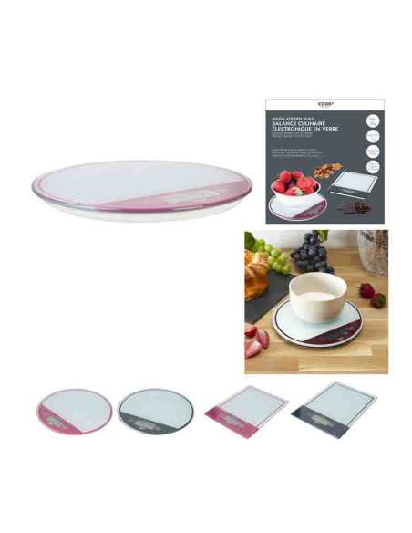 Balance Digitale Slim Verre Ronde Ou Rectangle M12