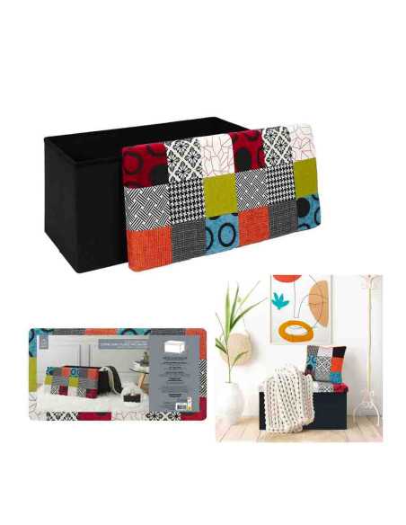 Coffre Banc Pliable Patchwork M2